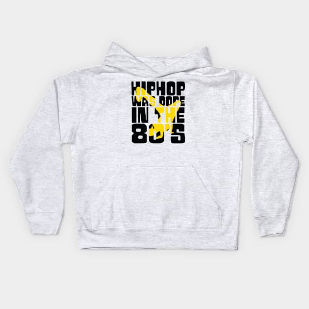 Hip Hop was Dope in the 80s Kids Hoodie by UrbanLifeApparel